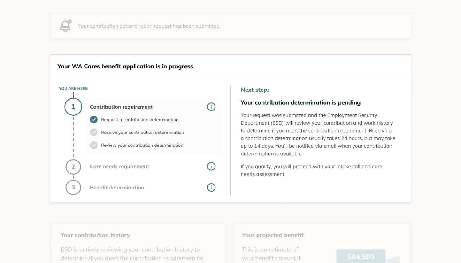 Screenshot of an application in progress